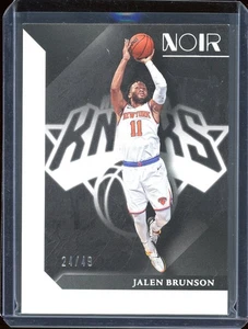 2022-23 Panini Noir Jalen Brunson #39 Holo Silver #/49 - Picture 1 of 3