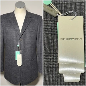 Neu mit Etikett! Emporio Armani Blazer Sakko - Giacca - Wolle/Angora Mischung - grau Glen Plaid - Gr. 54 - Bild 1 von 21