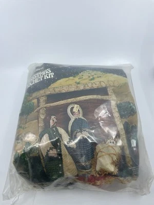 Vintage Vogart Navidad Crochet Kit #3221 Belén Jesús María José Foto 1 de 4