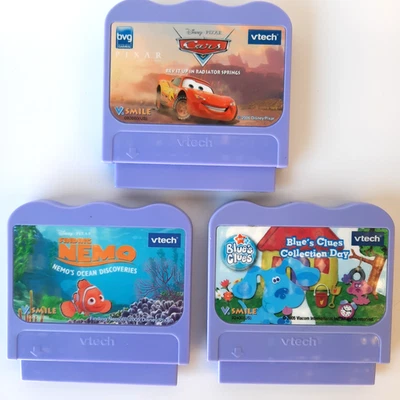 VTech VSmile 3 Game Cartridge Lot Cars, Blue's Clues, Finding Nemo C - Image 1 of 3