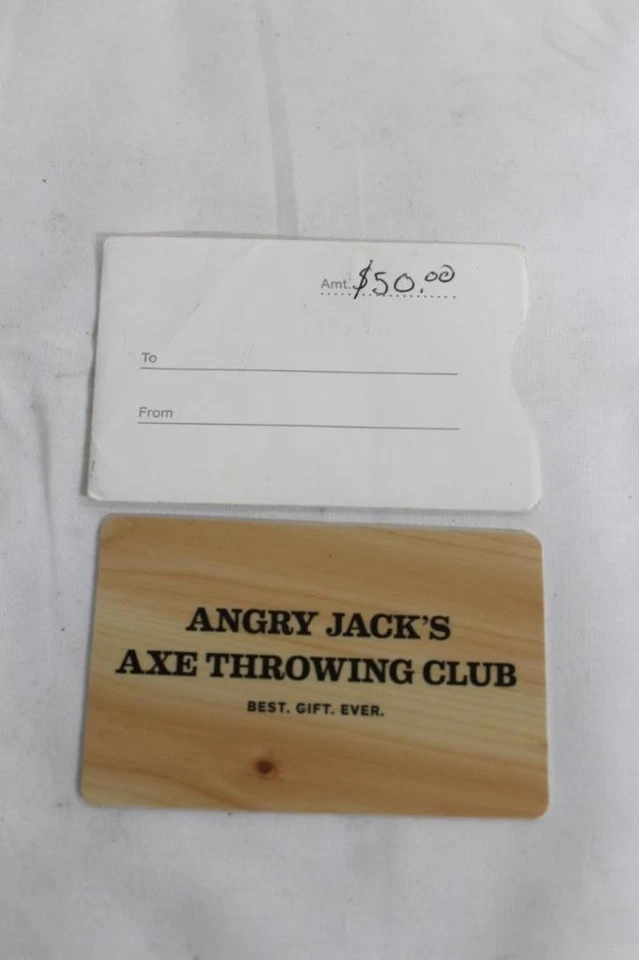 Angry Jacks Axe Throwing $50.00 Gift Card - Image 1 of 1