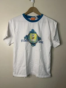 Vintage Y2K 2003 SpongeBob It’s Cool To Be Square T Shirt Size Youth Kids S - Picture 1 of 4