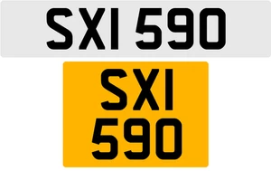 SXI 590 S 3x3 DATUMSLOSES PRIVATES NUMMERNSCHILD SAM SUE SAL SOF SEAN STU STEVE SIM - Bild 1 von 1