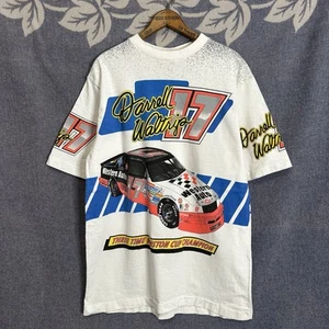 Vintage 90s Darrell Waltrip 17 Three Time Winston Cup Champion AOP T Shirt XL - Picture 1 of 5