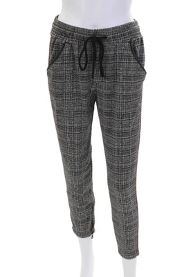 David Lerner Womens Plaid High Rise Side Striped Black Size Extra Small - Image 1 of 4