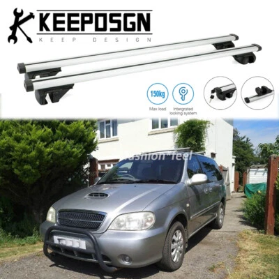 For Kia Sedona 2002-2014 Top Roof Racks Cross Bars Rails Luggage Cargo Carrier Foto 1 de 4
