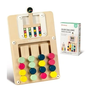 TOP BRIGHT Wooden Slide Puzzle Colour & Shape Matching, Kids Brain Teaser Game - Picture 1 of 6