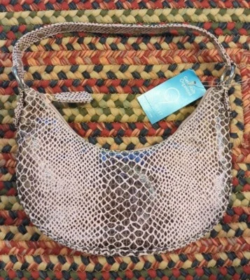 Brand New with Tags Nine West Pink Frost Snake Skin Girl Bag Shoulder Purse  - Image 1 of 4