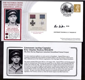 Victoria Cross 2003 cover SIGNED Lt Eric Wilson VC East Surrey Regiment - Picture 1 of 1