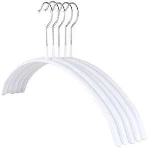 The Hanger Store™ 10 White Non Slip Rubber Jumper & Knitwear Adult Coat Hangers - Picture 1 of 5