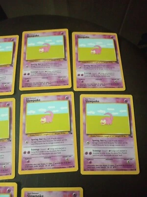 RARE Pokemon Slowpoke Card 1999 55/62 Misprint Error Artist Name - Image 1 of 4