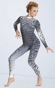weissman Acro Character Jazz Theatre Cosplay dance costume animal print unitard - Picture 1 of 2