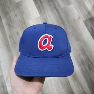 American Needle Atlanta Braves SnapBack Hat Cap Hank Aaron Vintage Retro Logo - Picture 1 of 5