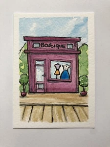 2.5x3.5 Inch Aceo Art By Jan Original Mini Card ooak original Shop Til You Drop - Picture 1 of 1