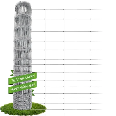 Wildzaun Weidezaun Forstzaun Gartenzaun Draht Zaun 50m Rolle + GRATIS Spanndraht - Bild 1 von 4