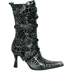9373-S5 NEW ROCK Webbed and Buckled Top Quality Leather Boots - Euro 39, US 8.5 - Picture 1 of 1