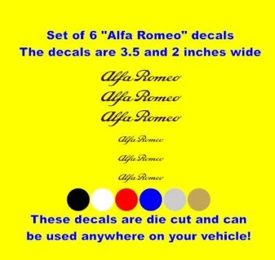 Calcomanía Adhesiva Vinilo Pinza Freno Alfa Romeo Resistente al Calor Muchos Colores Foto 1 de 4
