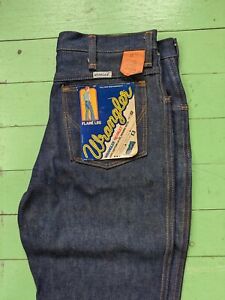 VTG 1970s NEW Wrangler Flare Leg 14oz Jeans Western Denim W32 L30 USA Made NOS