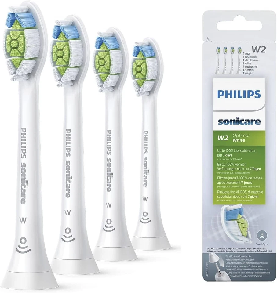 4 x Testine di ricambio per spazzolino elettrico Philips Sonicare HX6064/10 - Immagine 1 di 4