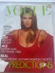 Vogue UK Magazine – July 1988 – Cindy Crawford Cover - Picture 1 of 7