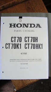 HONDA CT70 CT70H CT70K1 CT70HK1 2nd EDITION PUB. 12/1/1973 PARTS CATALOG MANUAL - Picture 1 of 3