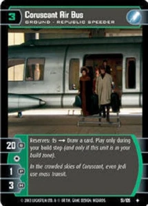STAR WARS TCG WOTC JEDI GUARDIANS CORUSCANT AIR BUS 51/105 FOIL GEM MINT - Picture 1 of 2