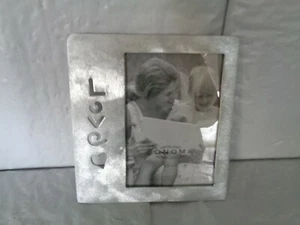 New - Sonoma - Metal - "Love" - Table Top - Picture / Photo Frame - 3.5" x 5" - Picture 1 of 2