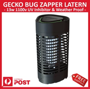 New Gecko 13w 1100v Weatherproof Lantern Bug Zapper Garden UV Inhibitor FreeShip - Picture 1 of 4