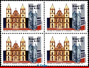 2113 BRAZIL 1987 ST. FRANCIS CONVENT, ARCHITECTURE CHURCHES RHM C-1563 BLOCK MNH - Picture 1 of 1