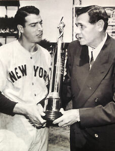 Joe Dimaggio Babe Ruth Photo 11X14 - 1947 New York Yankees