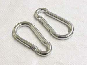 Zinc Plated Carbine Snap Hook 6MM X2 (Marine Gate Rope Karabina) - Picture 1 of 8