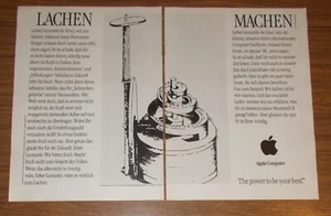 Seltene Werbung APPLE Computer - Lachen & Machen 1988 - Bild 1 von 1