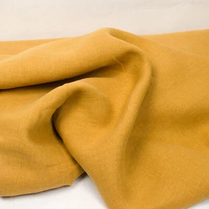 Linen Fabric Premium Stonewashed (Dyed Amber) 200 GSM orange 1.4m wide - Bild 1 von 2