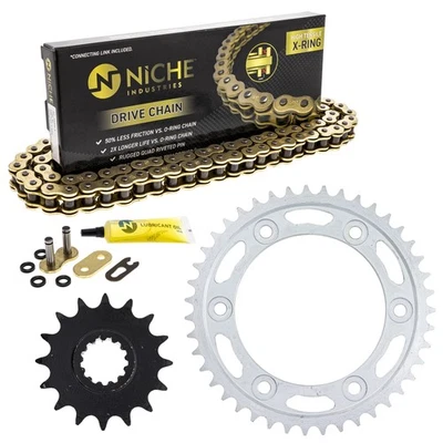 Sprocket Chain Set for Honda CBR954RR CBR929RR 16/43 Tooth 530 X-Ring Front Rear - Image 1 of 4