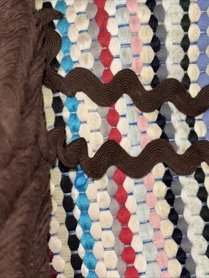 Vintage Marrom Rick Rack 24 Jardas Algodão NOS 3/4” - Imagem 1 de 4