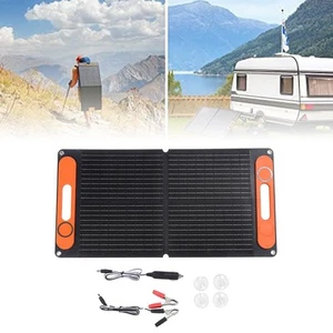 Akumulator solarny 100W Panel słoneczny Podwójne wyjścia USB Składana konstrukcja - Zdjęcie 1 z 12