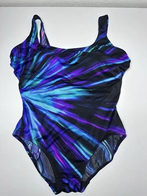 Traje de baño de una pieza multicolor azul galaxia grandes longitudes - talla 14 Foto 1 de 4