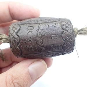 large WOOD PRAYER BEAD Buddhist Thai Asian monk hand carved trade old collection - Picture 1 of 9