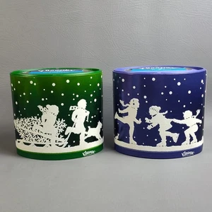 Kleenex Feel the Season Tissues Ultra Soft Winter Ice Skating Tree Farm Oval Box - Picture 1 of 10