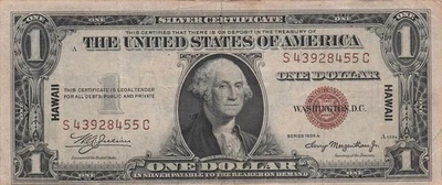 USA / Hawaii  $1  Series of 1935 A  Block  S - C  Circulated Banknote CCC - Image 1 of 2