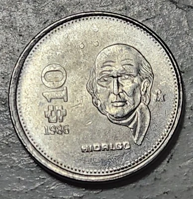 МЕКСИКАНСКИЙ 🇲🇽 ДЕСЯТЬ (10) ПЕСО МОНЕТА 1986 - Изображение 1 из 2