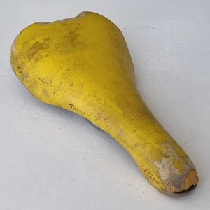 Selle Italia Flite Saddle Bicycle bike Seat Titanium Rails Retro Yellow 1997 - Picture 1 of 24