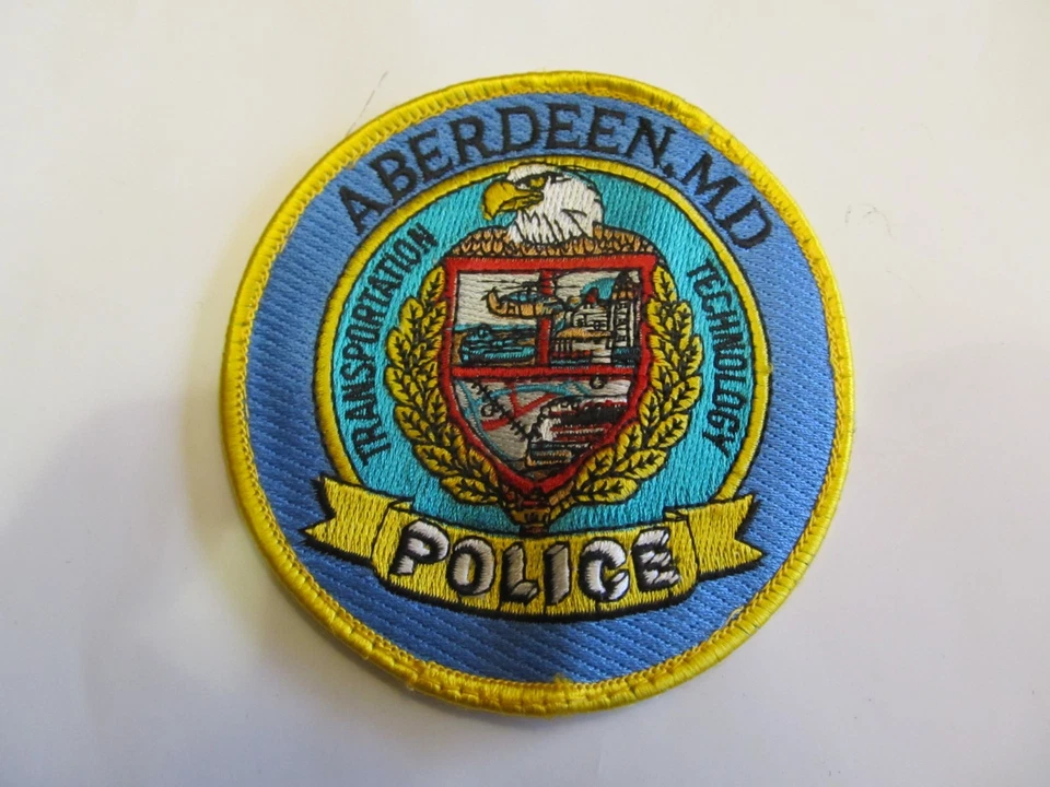 Maryland Aberdeen Police Patch Obsolete Blue - Image 1 of 1