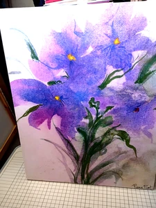 PIERRE PIOT CANVAS Picture PRINT HIBISCUS FLOWERS 24 1/2" x 30" - Picture 1 of 7
