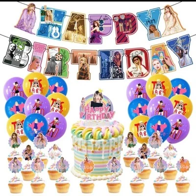 Suministros de decoración de fiesta Taylor Swift Foto 1 de 4