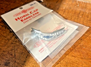 1955-1956 Chevy 210 V6 Horn Cap Emblem, Chrome-NEW Made in USA! - Bild 1 von 4