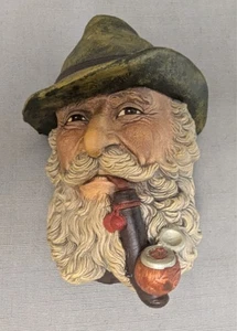 1972 Bossons "Tirolean" England Chalkware Head Wandbehang Skulptur (S8) - Bild 1 von 8