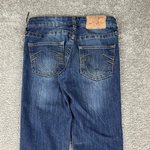 True Religion Geno Relaxed Slim Jeans Boys Kids 8 (25x22.5) Dark Blue Denim - Picture 1 of 13