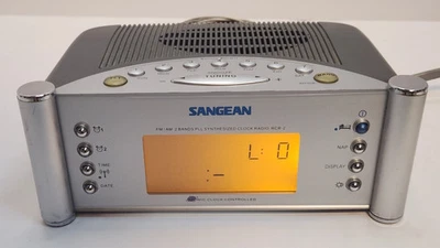 Radio Reloj Despertador Atómico Sangean RCR-2 AM/FM Sintonizador Probado, Funciona Foto 1 de 4