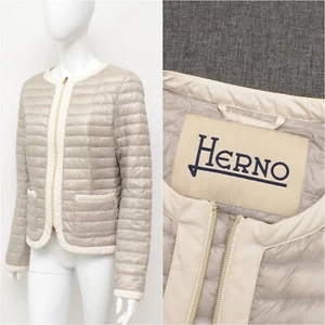 Autentico piumino trapuntato donna Herno piumino full zip taglia ~IT 44,~M - Foto 1 di 16